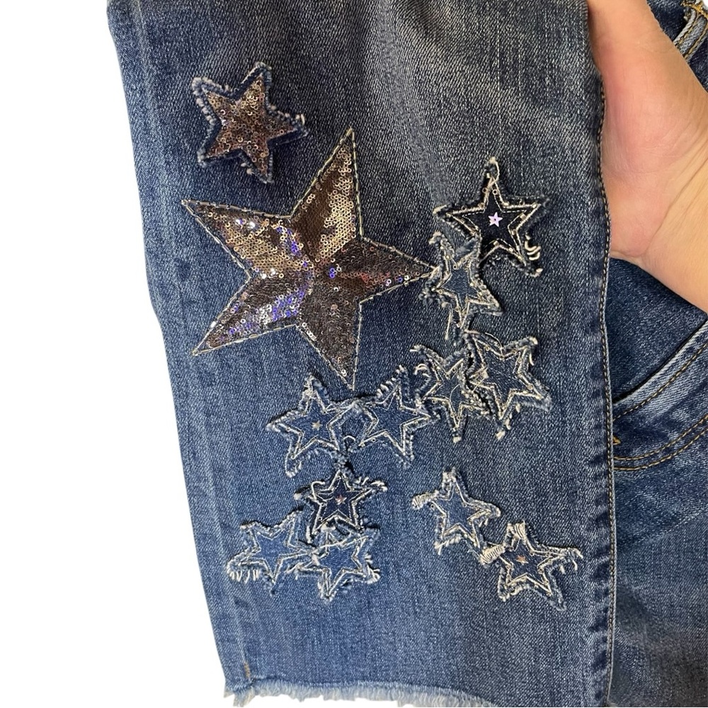 Johnny Was Cropped Baby Boot Sequin Jeans Sz 31 NWT - Picture 6 of 8